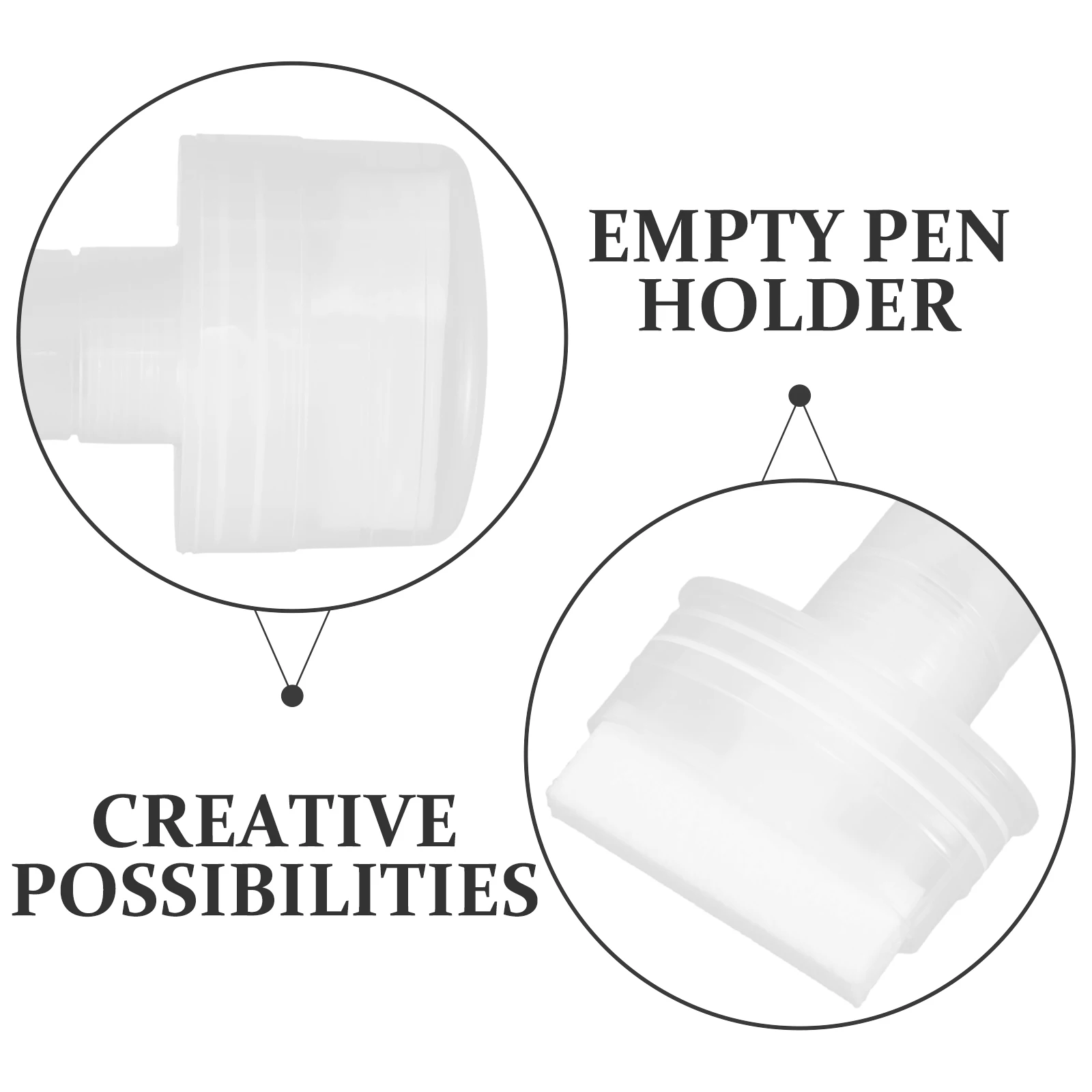 

Refillable Empty Pen Rod for Graffiti Markers Plastic Transparent Ink Tube Durable Marker Holder Compatible with Paint Pens