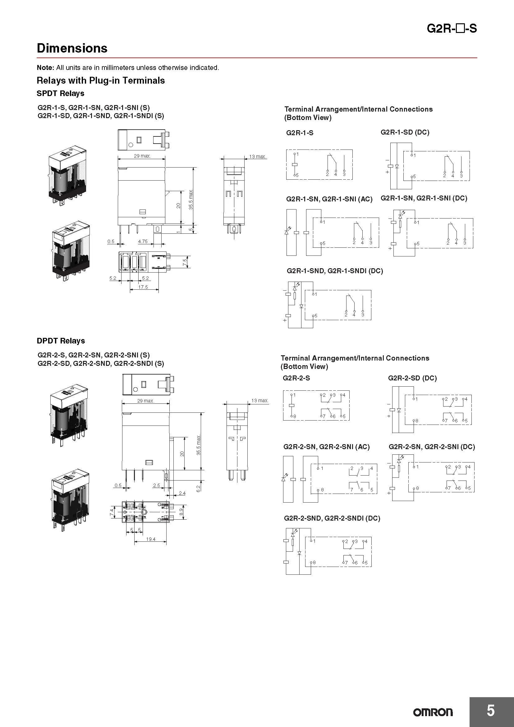 OMRON Relais G2R-1-SN G2R-2-SN Authentisches Original 24VDC SND SNI SNDI 220V AC220V AC24V DC24V 24VDC 12VDC 5PIN 8Pin 2 Ein 2 Aus für – Detail 5