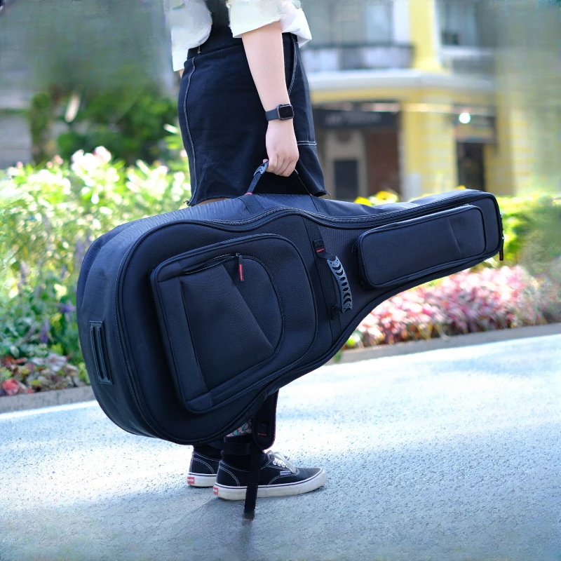 

Guitar Case 41 inch Thick Waterproof Shoulder Portable Universal Electric Guitar Basswood Guitar Case