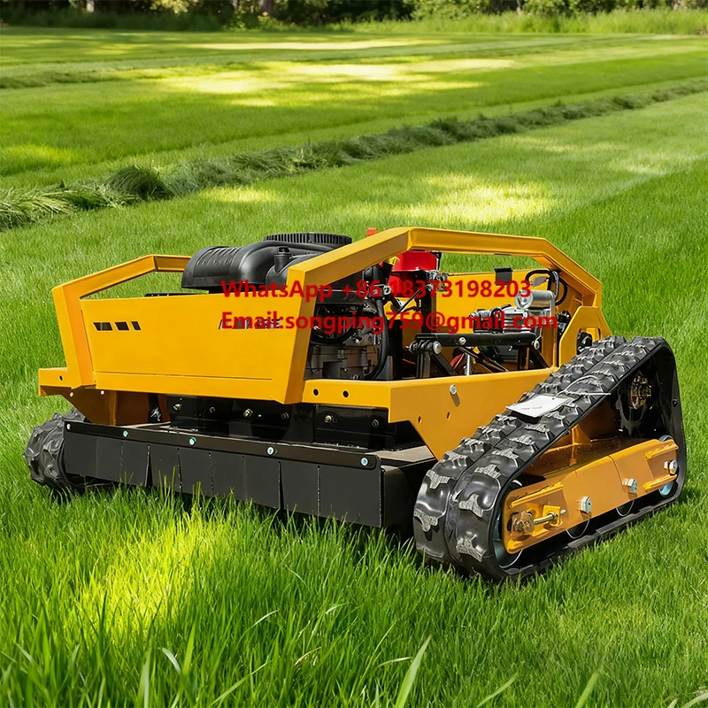 

Газонокосилка-робот на резиновых гусеницах с дистанционным управлением для сельского хозяйства, одобренная CE EPA, для работы на любой местности, для продажи