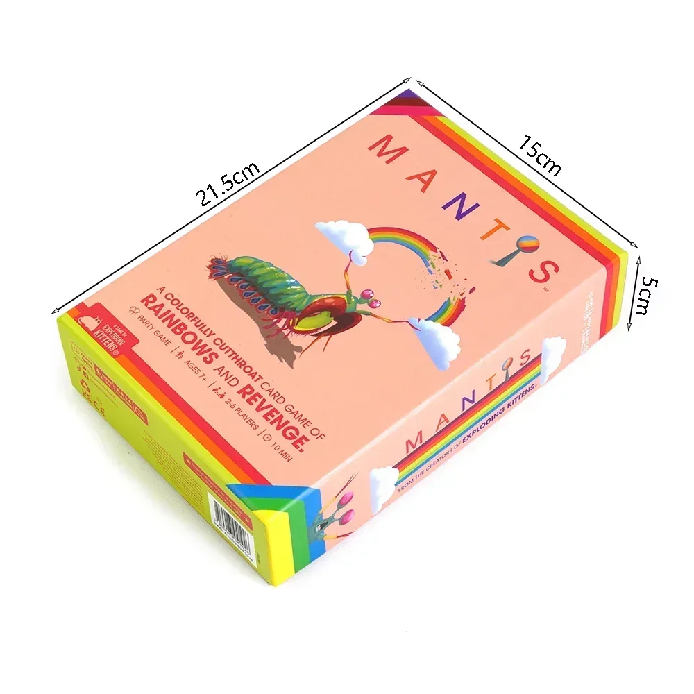 Mantis Card Games Fun Family Games Night Popular Kid Games Colorfully Cutthroat Of Rainbows And Revenge Board Game