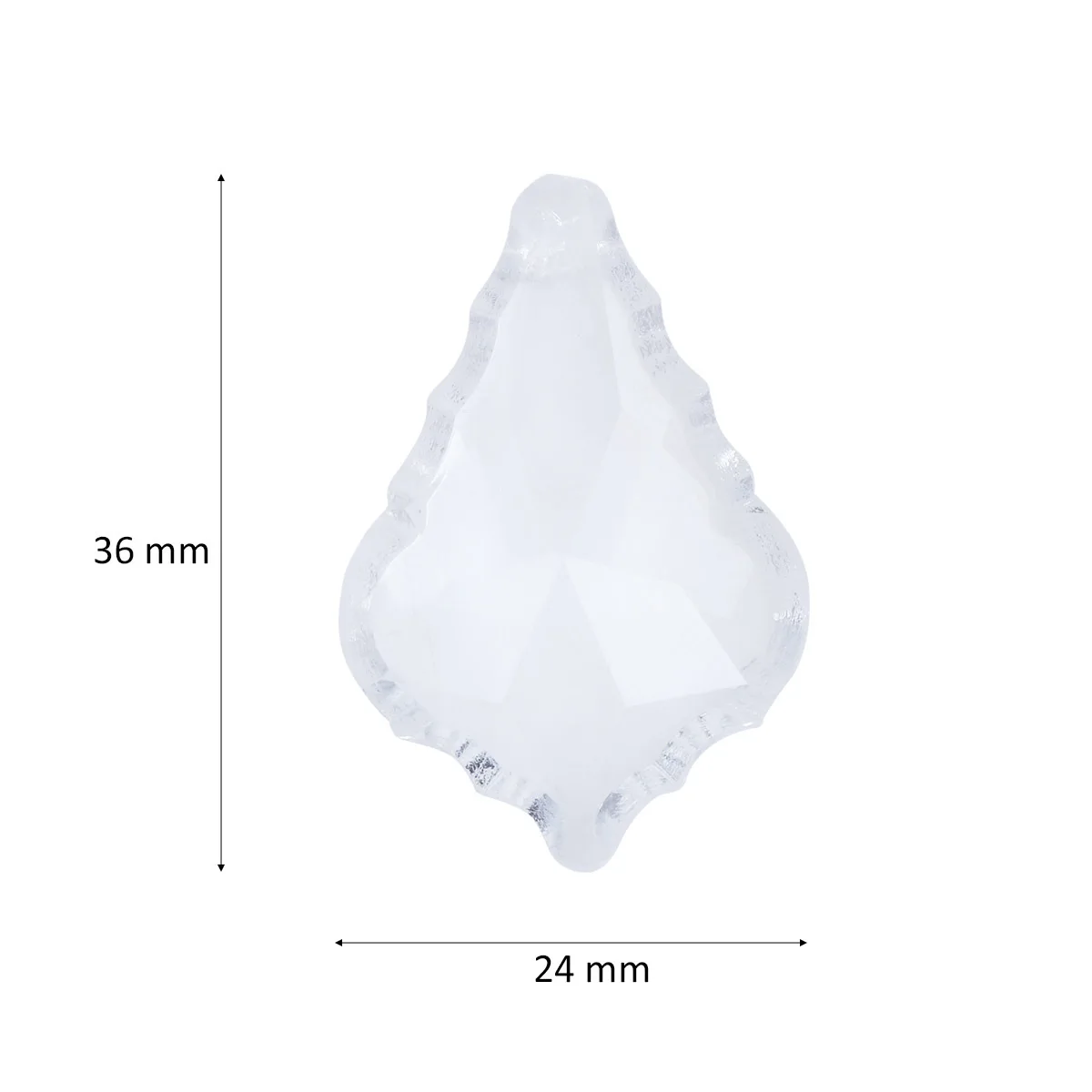 

12Pcs Crystal Maple Leaf Pendant Clear Glass 38mm Chandelier Prisms Wedding Display Hanging Curtain Decor Chandelier Pendants