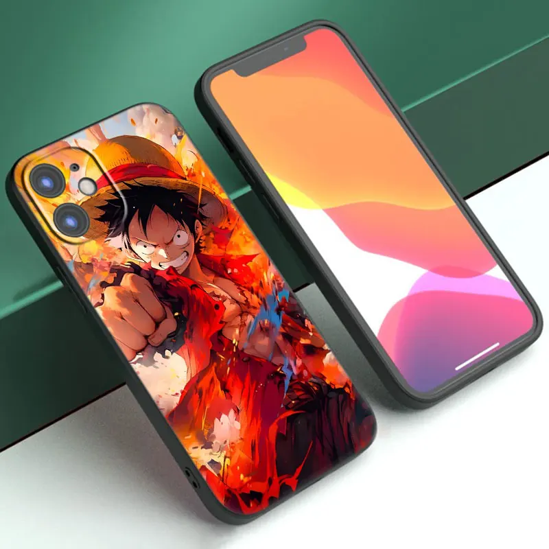 One Piece Monkey D. Luffy Black Case For Apple iPhone 15 Pro Max 15 14 13 12 Pro Max Mini 11 Pro 7 8 Plus XR X XS SE 2020 2022 image 4