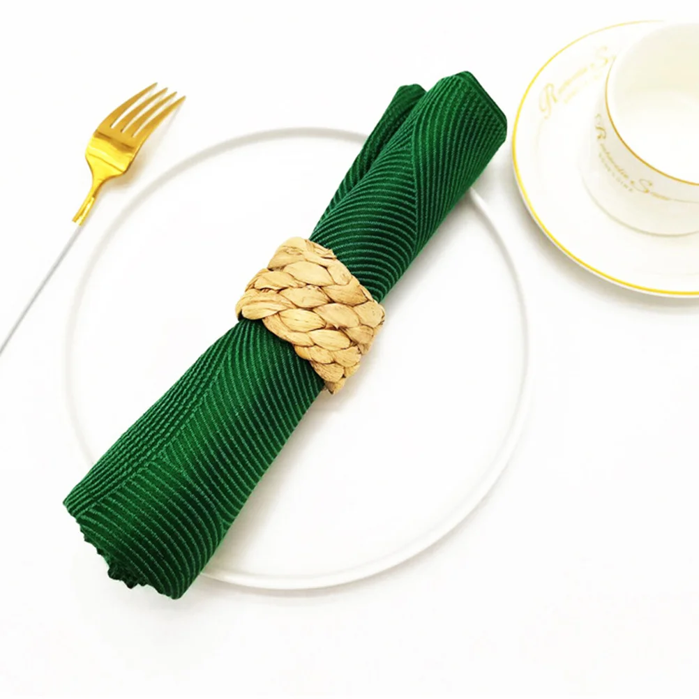 

2Pcs Napkin Buckles Rustic Farmhouse Woven Napkin Rings Dinner Table Decoration Dinner Decor Table Decor