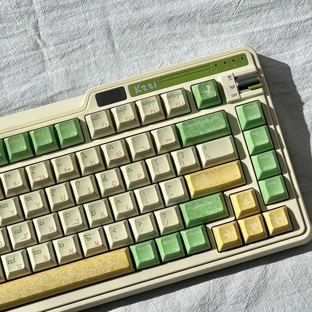 140 Keys Forest Fairy Milk Green Keycap KCA Profile DYE Subbed ISO Enter PBT Full Sets For Outemu Gateron TTC Cherry MX Switch