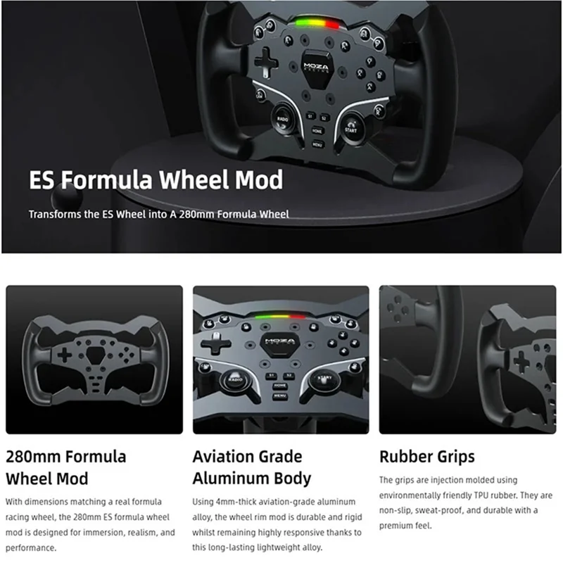 

Racing Formula Wheel Mod 280Mm Aviation Grade Aluminum Body Specially Designed And Adapted For The ES Wheel