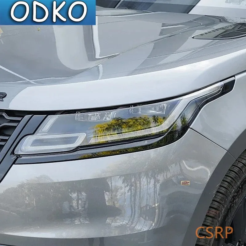 Car Headlight Tint Smoked Black Protective Film TPU Stickers For Range Rover Velar 2017-Present Accessories Anti-Scratch Repair