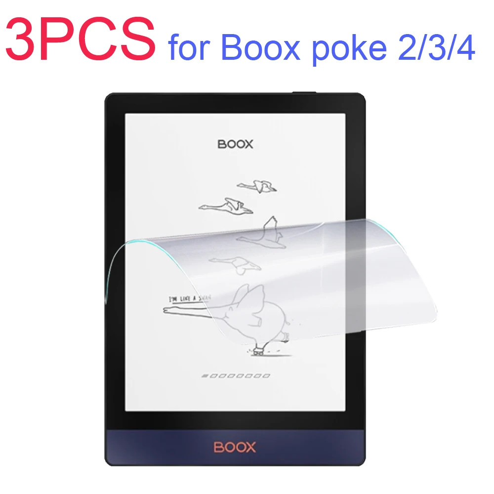 3PCS for ONYX BOOX poke 2 3 4 5 4s 5s/Boox leaf 2 ebook ereader PET clear screen protector soft protective film