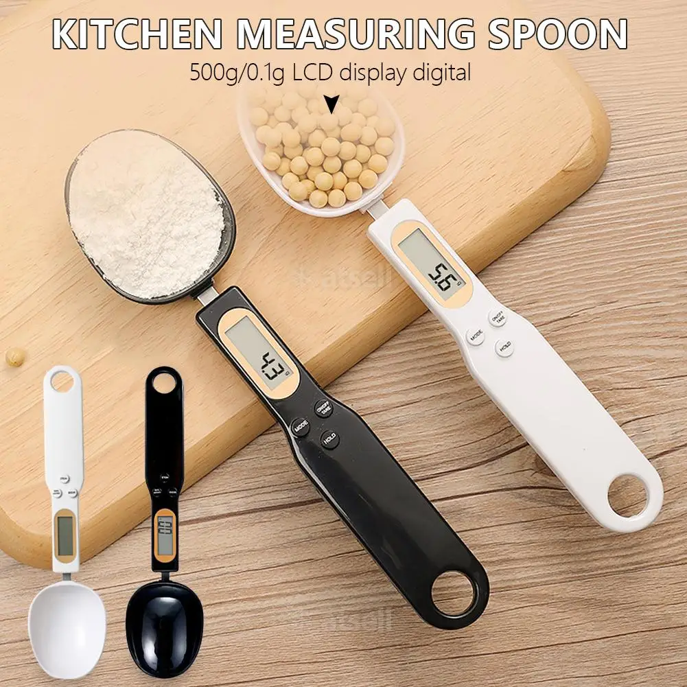 500g/0.1g Portable LCD Digital Kitchen Scale Mini Pets Food Measuring Spoon Gram Electronic Spoon Weight Volumn Food Scale