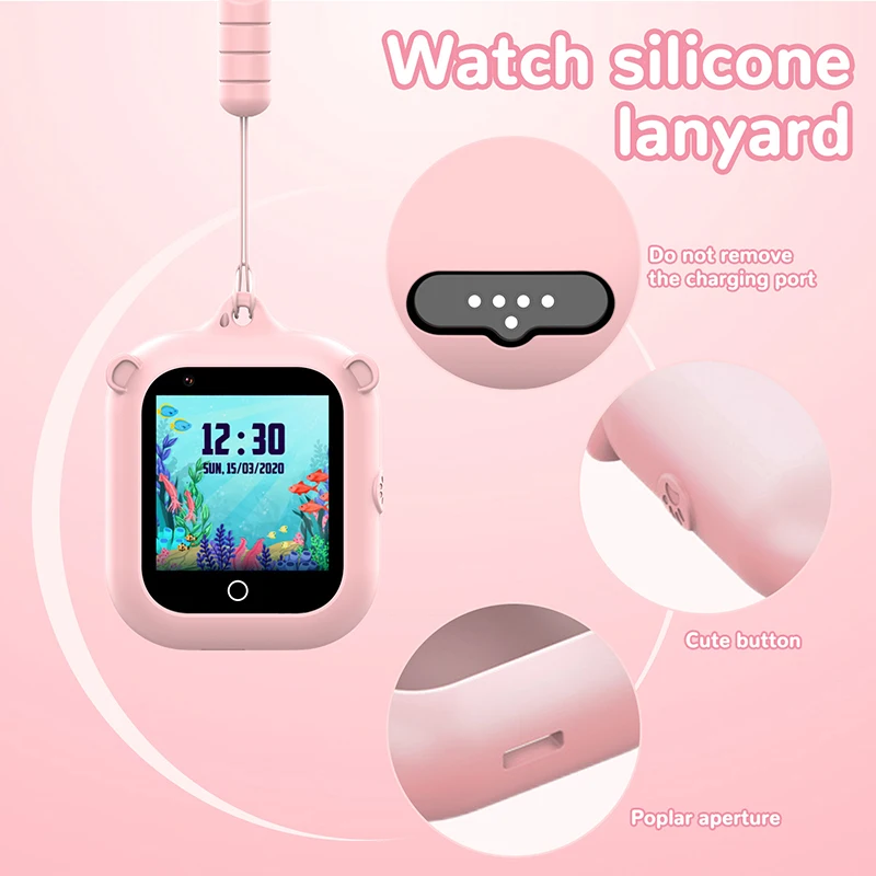 Wonlex KT24S Silicone Case Replace Detachable Strap 1/2 Sets Watches Silicone Protector Case Cover Kid Smart Watch Accessories