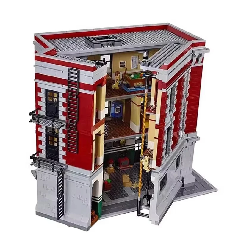 4634pcs Ghostbusters Firehouse Headquarters Building Blocks Bricks Set Kids Adult Birthday Gift Compatible 75827 view 3