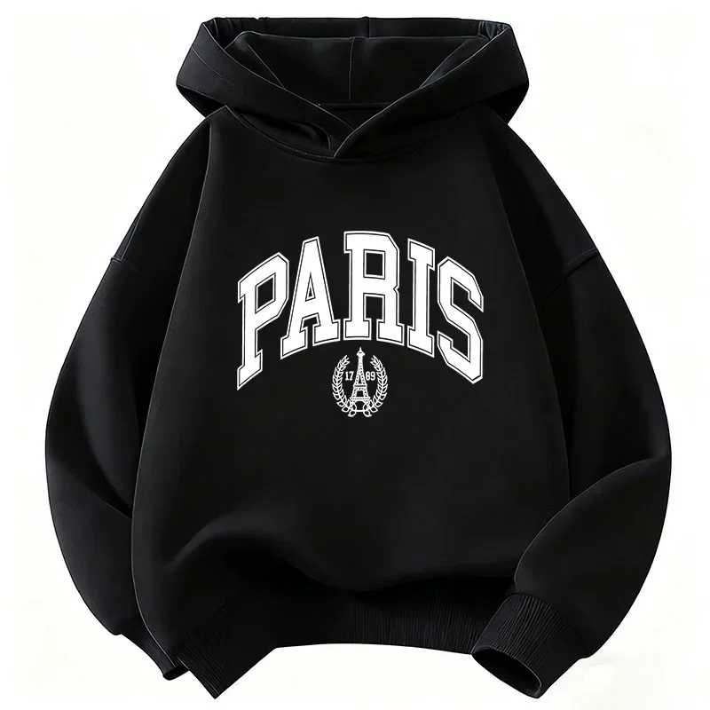 Neues Herbst-/Winter-Kapuzensweatshirt für Kinder, Pariser Design, stilvolles Weihnachtsgeschenk, unisex, Herbst-/Winter-Stil. – Detail 4
