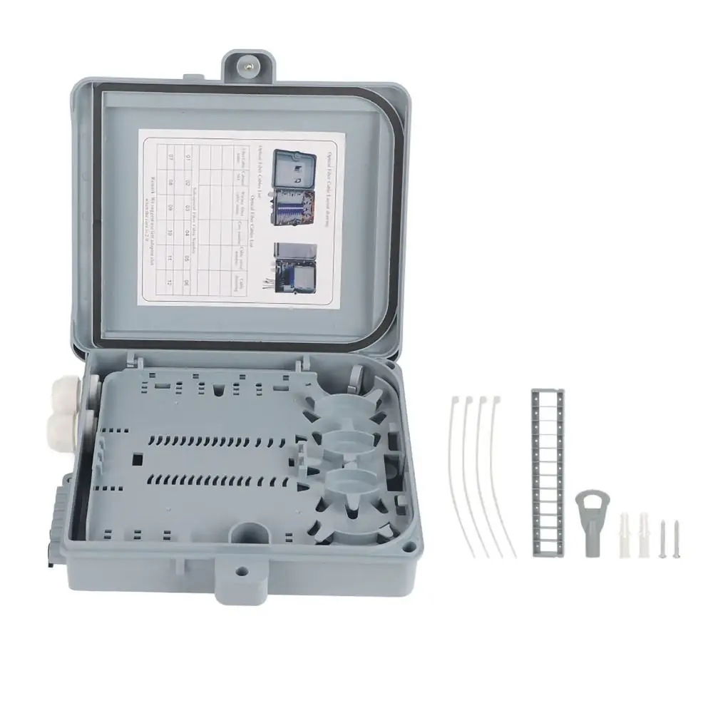 12 Core Fiber Optical Terminal Box Waterproof Practical Fiber Optic Distribution Fiber Optic Terminal Telecommunication Networks