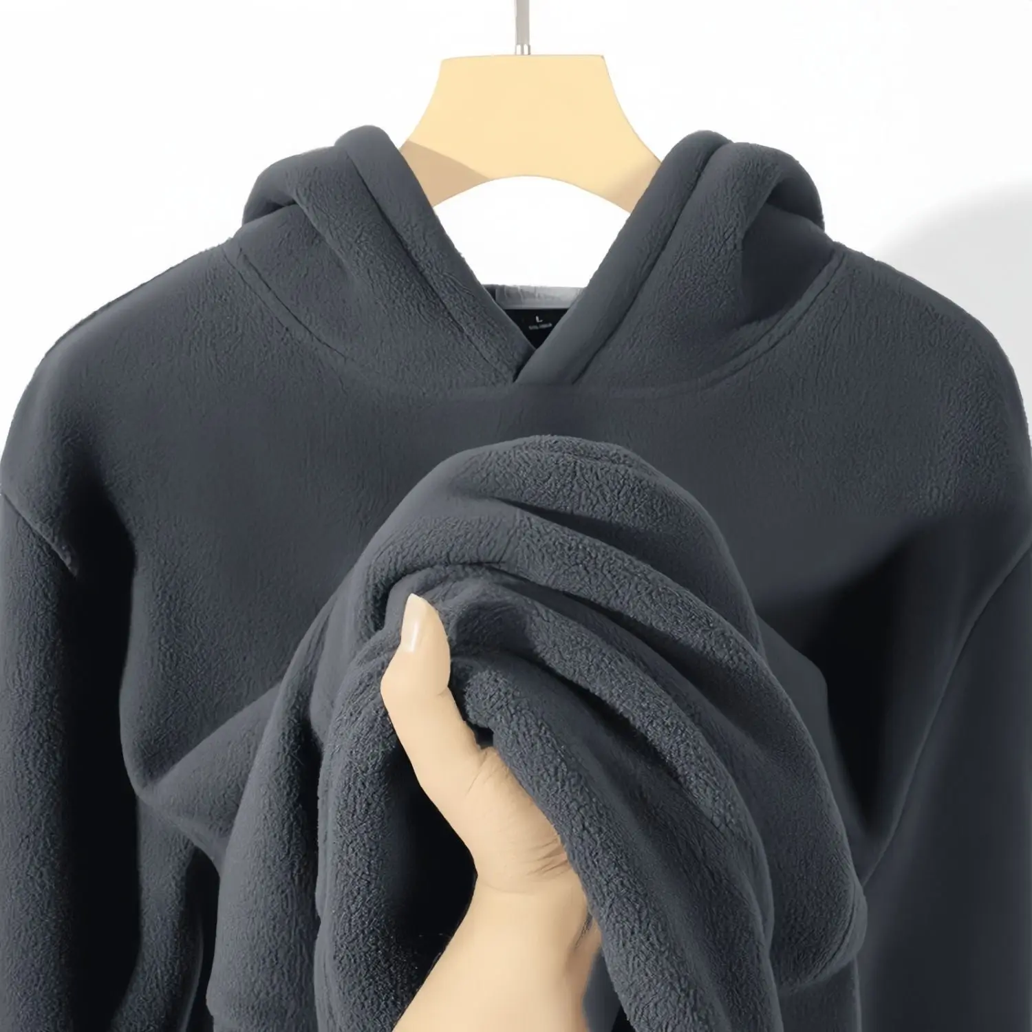 Fleece sweatshirt met hoed dames grunge Y2K top winter verfraaid bovenkleding verdikte getextureerde casuals noodlijdende punkstijl