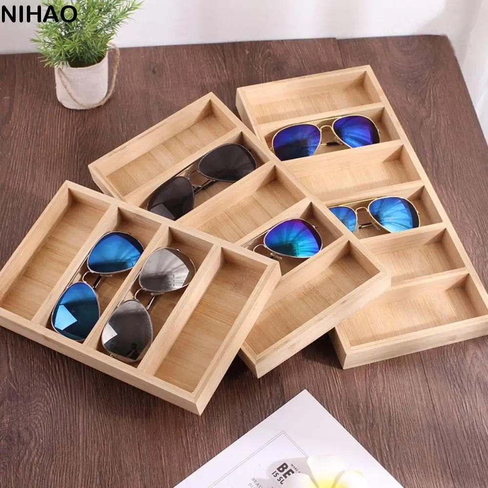 

4/5/6 Slot Wooden Glasses Case Glasswear Box Eyewear Holder Sunglasses Box Grids Jewelry Organizer Jewelry Display Box Women