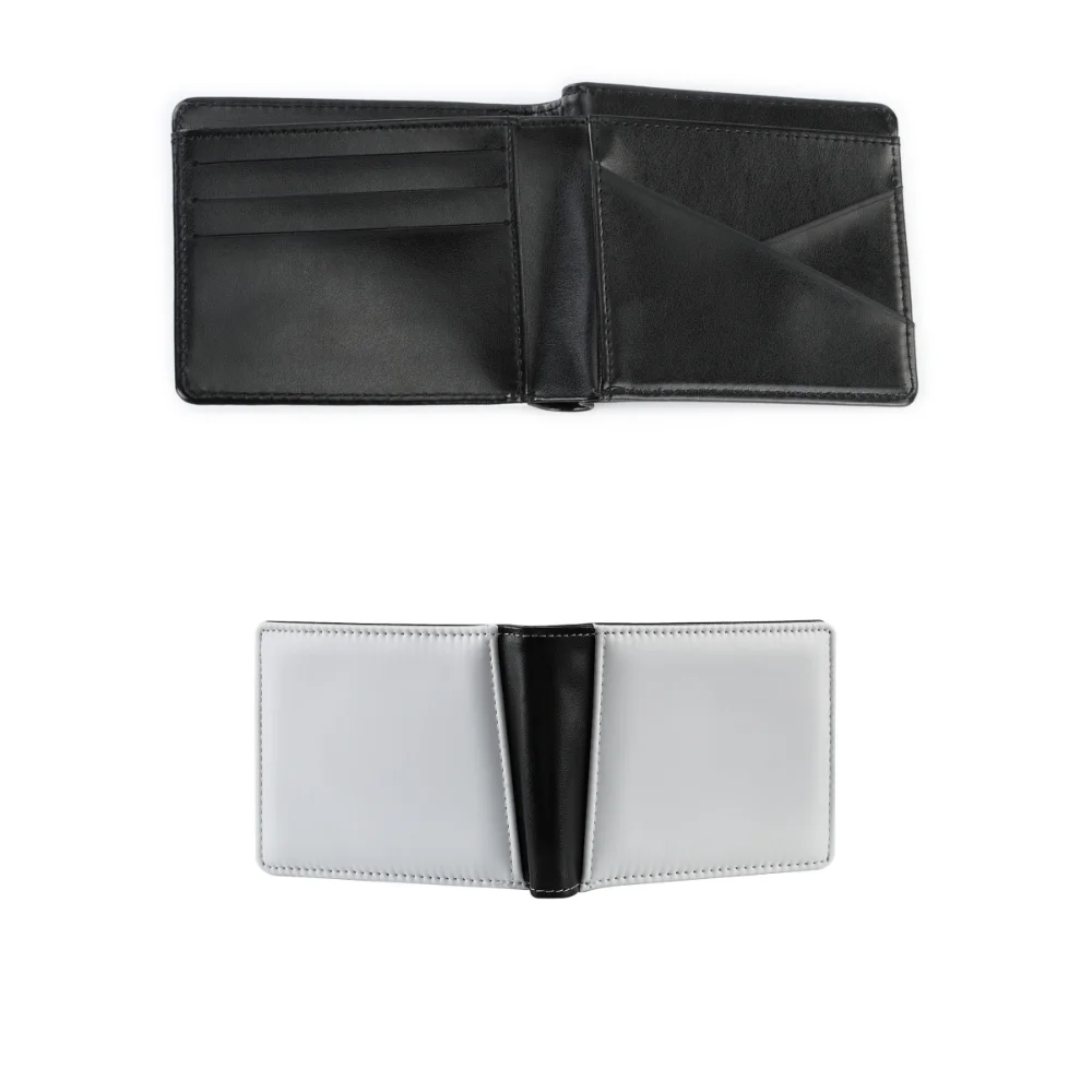 

Wholesale High Quality Sublimation Print Blank Double Side PU Leather Men Women Wallet Zipper Handbag For Heat Tranfer Print