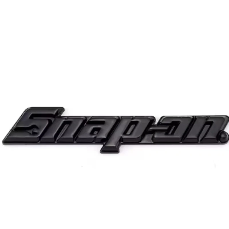 ABS OEM 117mm Tools 3D Logo Chrome Silver Black Badges Emblem Snap On Tool Box Stickers Decal
