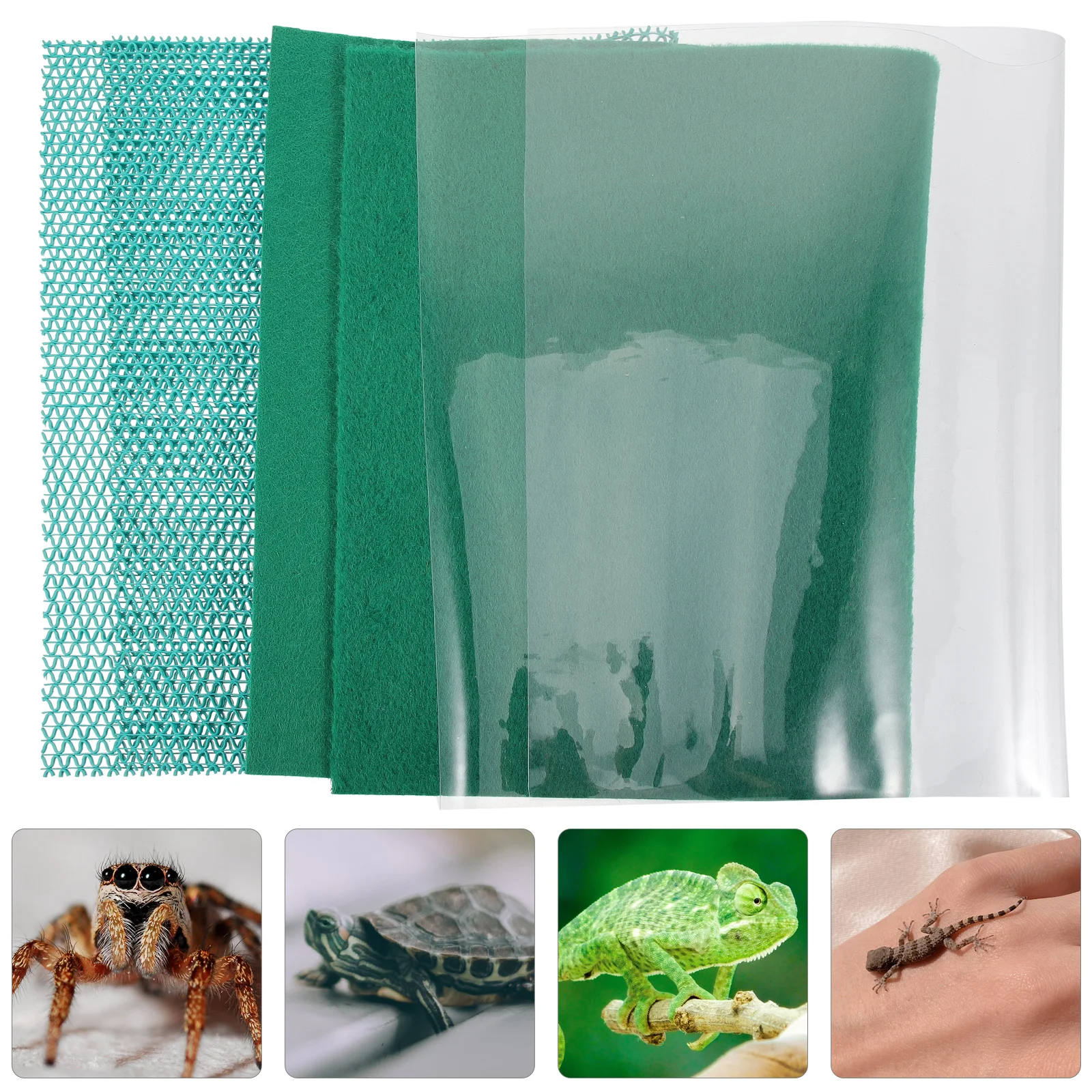 

3 in 1 Reptile Carpet Portable Snake Bedding Tortoise Mat Green Terrarium Mats Supplies Waterproof Wear Resist Pet Health Safe