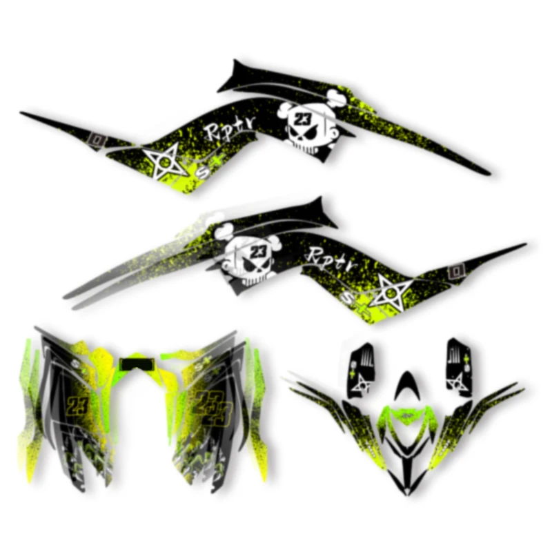 

DSMTECH Custom Motorcycle Graphics Enduro Decals Stickers Kits For YAMAHA 2013 2014 2015 2016 2017 2018-2023 RAPTOR 700 001