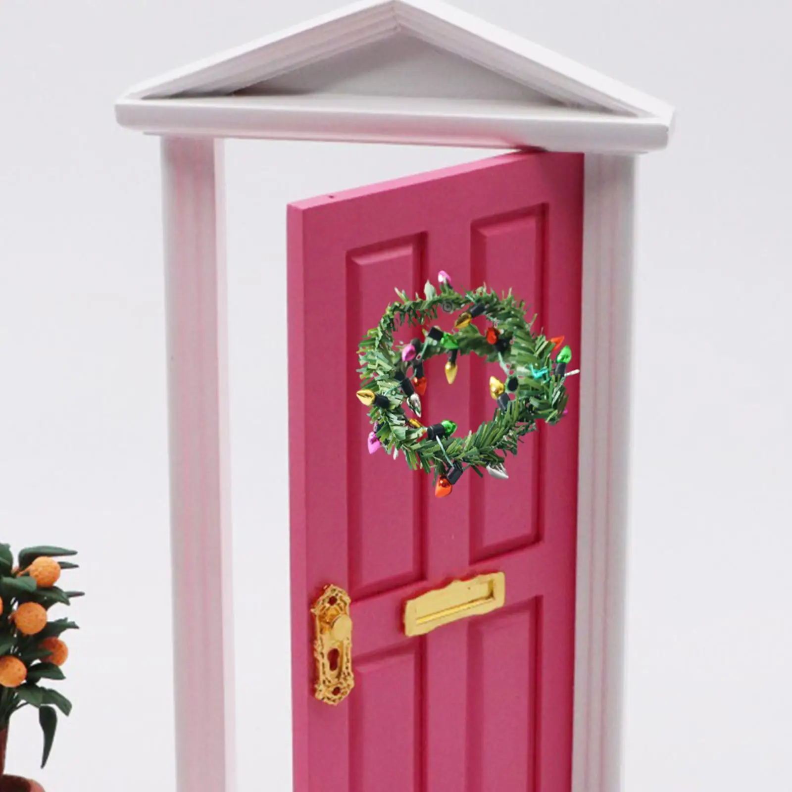 1/12 Toys Fairy Garden Dollhouse Christmas Miniature Lights String Ornaments