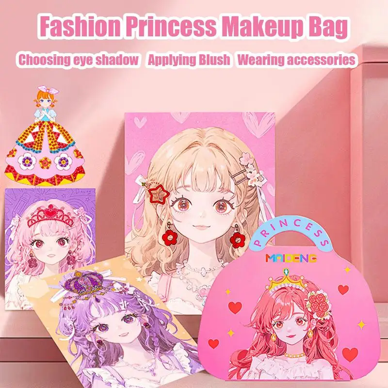 

Girls Quiet Princess Book Toy Paper Doll Dress UP Game Book Children DIY Handmade Sticker Educational Toys For Kid