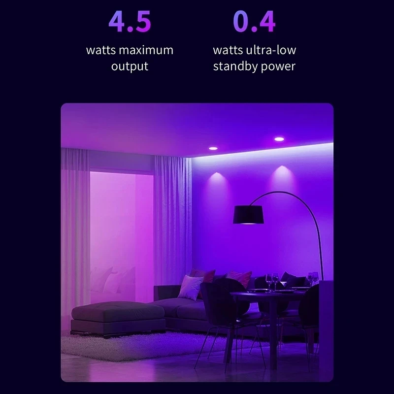 Lampadina LED intelligente Yeelight GU10 W1 controllo vocale wi-fi a luce colorata funziona con l\'app Xiaomi Mi Home, assistente Google