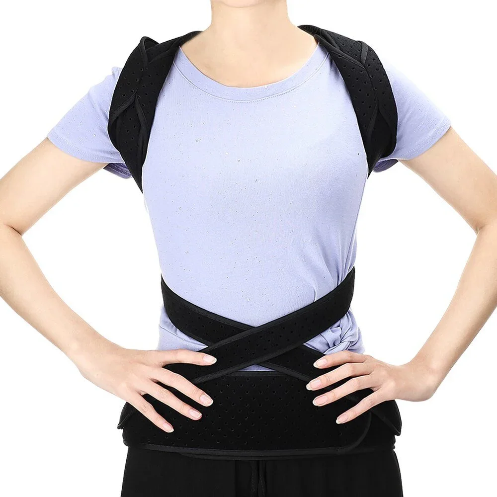 Back Brace Posture Corrector Women Men Adjustable Back Support Belt for Full Back Scoliosis & Hunchback Correction, Pain Relief