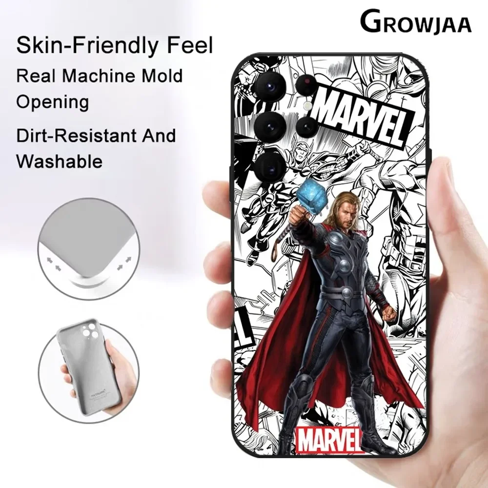 Anime New Luxyry Thunder God Thor Cool Phone Case for Samsung Galaxy S24 Ultra S22 S23 Ultra S21 S20 Protective Silicone Funda