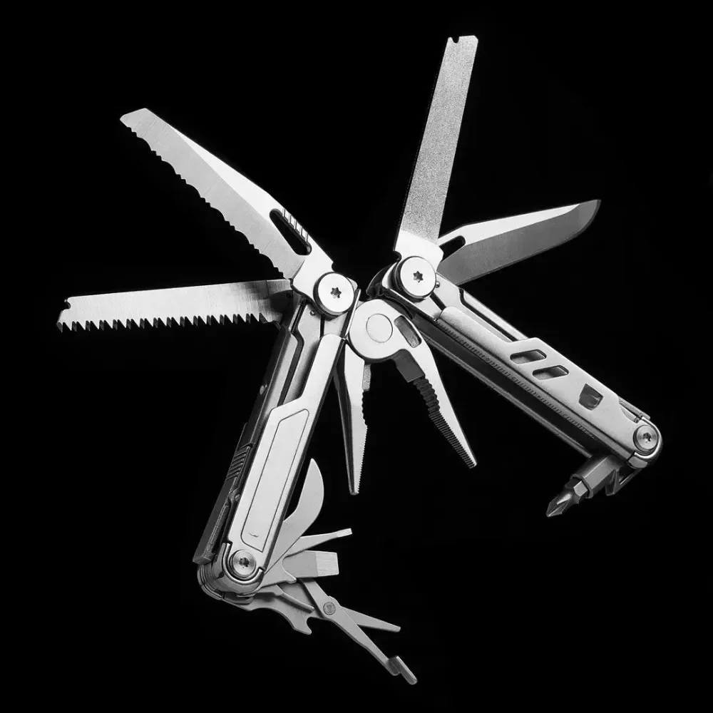 Folding Multi-tool Knife Security Lock 18-in-1 Multifunctional Knife Phillips/Slotted Glasses Screwdriver Bottle Opener/Scissors