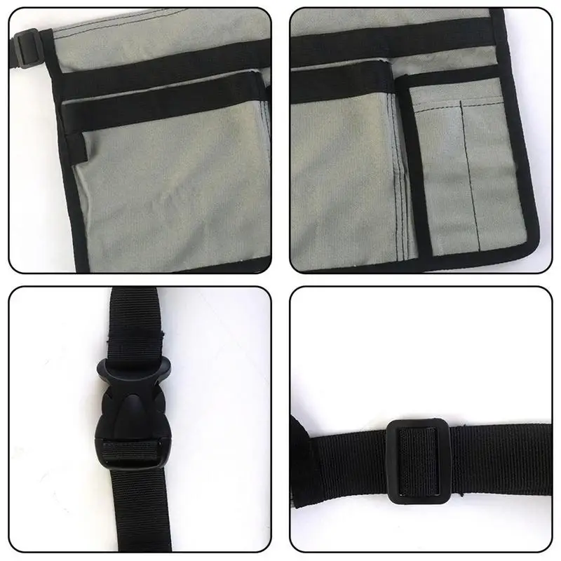 Durável e ajustável Jardim Ferramenta Cinto, Utilitário Belt Bag, Oxford Tecido Belt Pouch, Trabalho Avental para Carpinteiros e Construtores