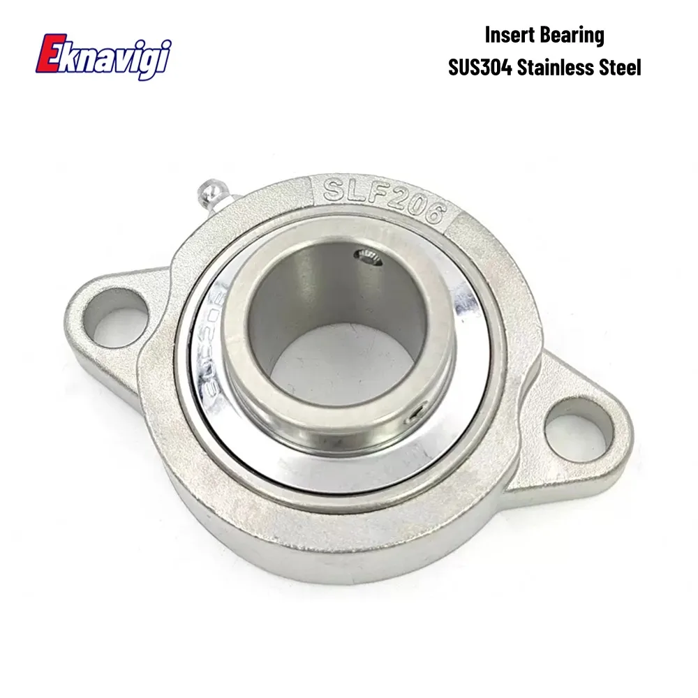 2PSC  SUS 304 Stainless Steel Diamond Bearing with Seat Bearing SSBLF202 SLF203 SBLF204 SBLF205 206