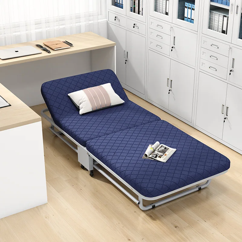 Folding bed, lunch break bed, single home office, adult nap, hospital escort recliner, nap, middle-aged and elderly