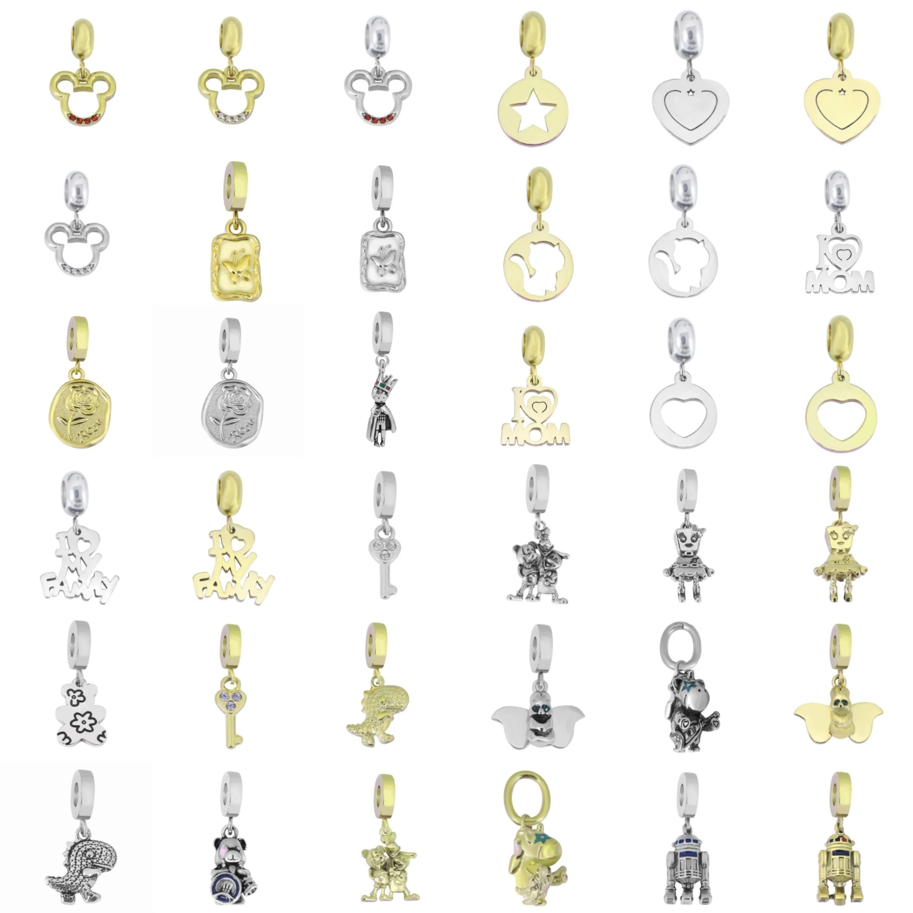 MHS.SUN هندسية تناسب الأصلي DIY قلادة أساور سحرية كلاسيكية الفولاذ المقاوم للصدأ اكسسوارات الإسورة مجوهرات للرجال النساء #1