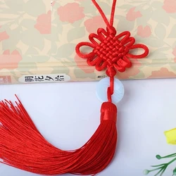 Lunar New Year Decorations For Home Chinese Knot with Jade Feng Shui Pendant Hanging Ornaments Spring Festival Red Tassel Gift