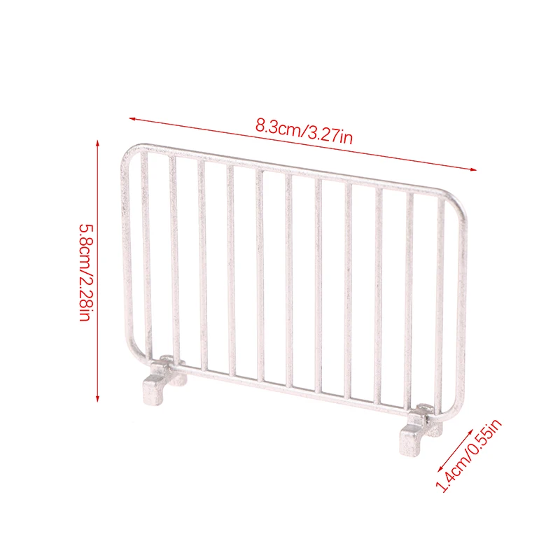 Simulation de clôture de protection de trafic en métal, mini station de course, accessoire de construction de micro scène, décoration de maison, garde-corps, 1:12