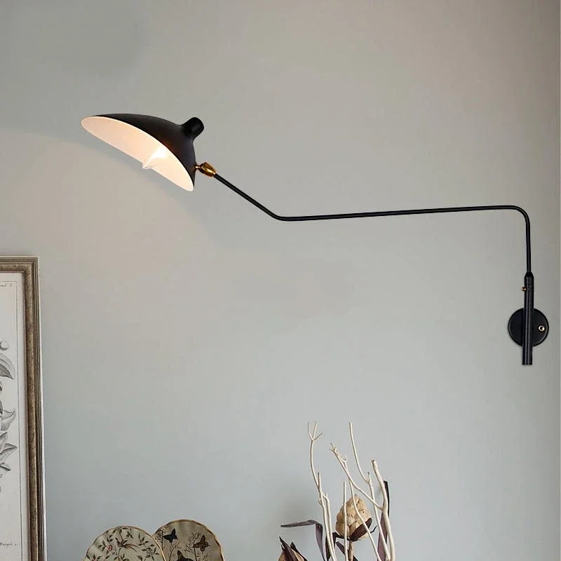 

Modern Black Adjustable Led Wall Lamp For BathRoom Bedroom Vintage Industrial Rotatable Wall Lights For Home Wall Decor