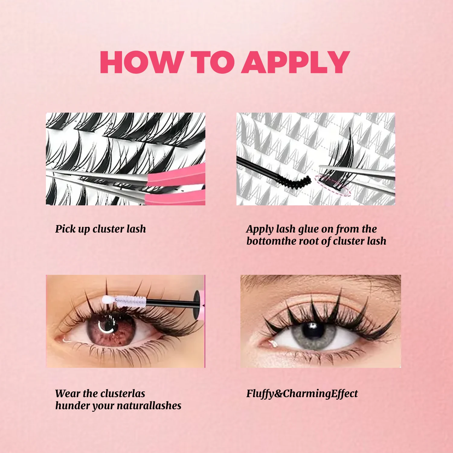 240 Stück künstliche Wimpern, großes Volumen, C-Curl, einzelne Wimpern im Fuchs-Stil, Katzenaugen-Look, Cosplay-Stil, natürlich und voluminös, einzeln verpackt, für einen rein natürlichen Look, für den Heimgebrauch, geeignet für Anfänger. – Detail 6