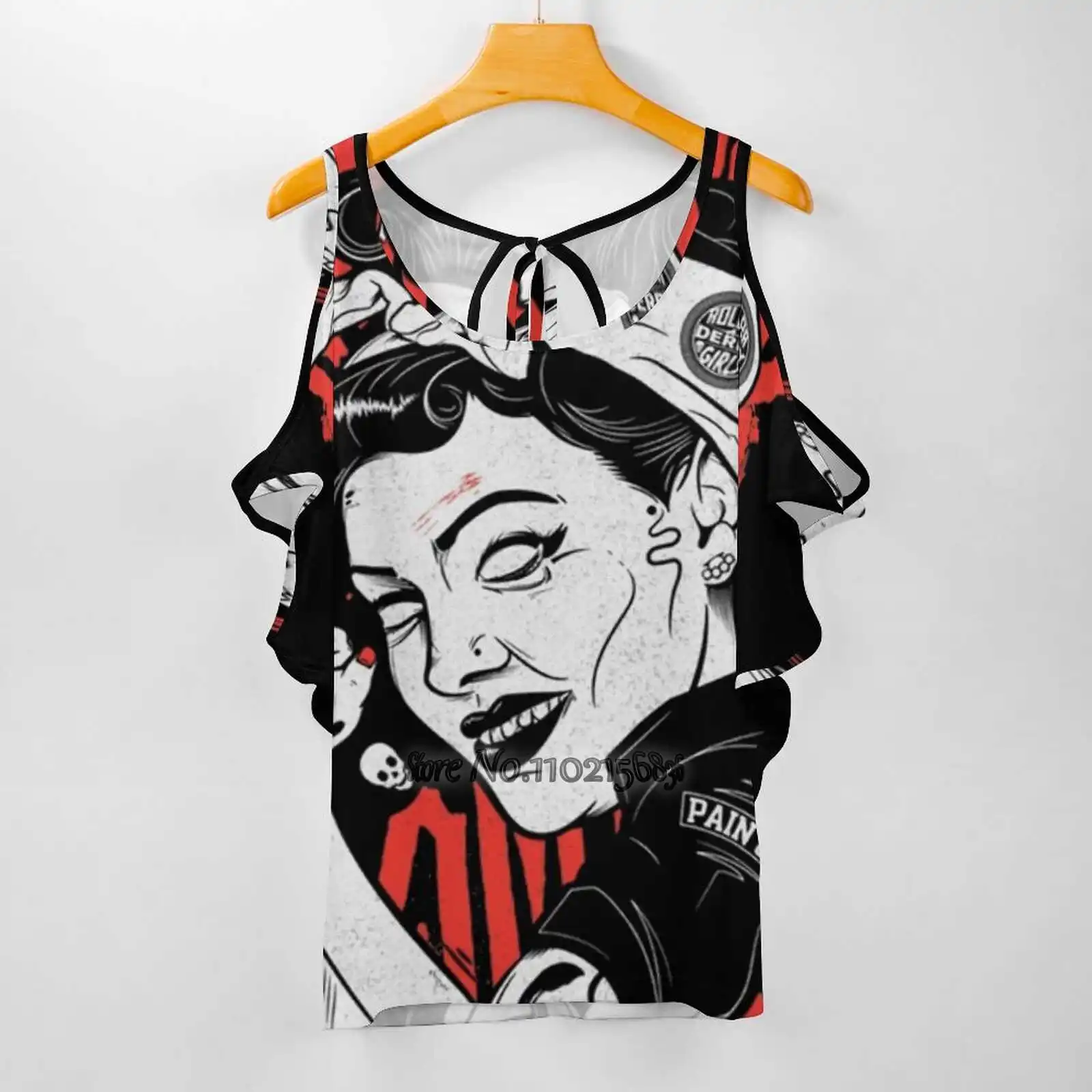 Schmerz Bande Frauen T-Shirt lässig kurz ärmel ige Tops T-Shirt Damen lose T-Shirts Zombie cool Kitsch Retro up Musik Frau Tattoo