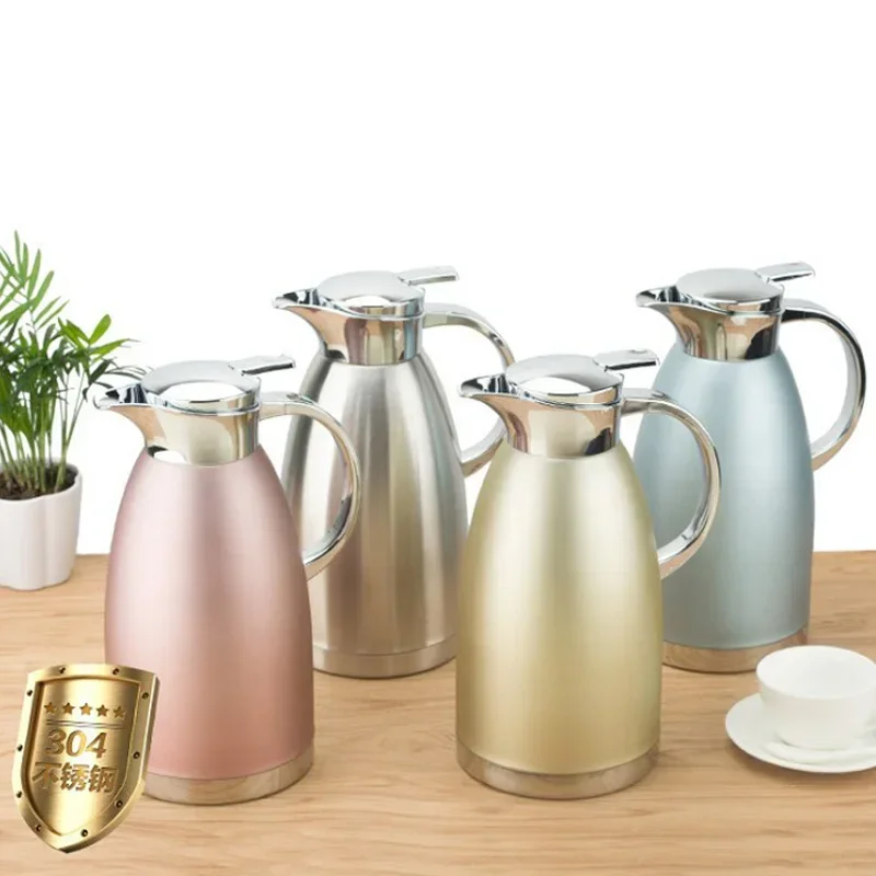 High Capacity Vacuum Insulation Pot 304 Stainless Steel Thermos Bottle Water Jug Double Layer Insulated Coffee Pots Tea Kettle