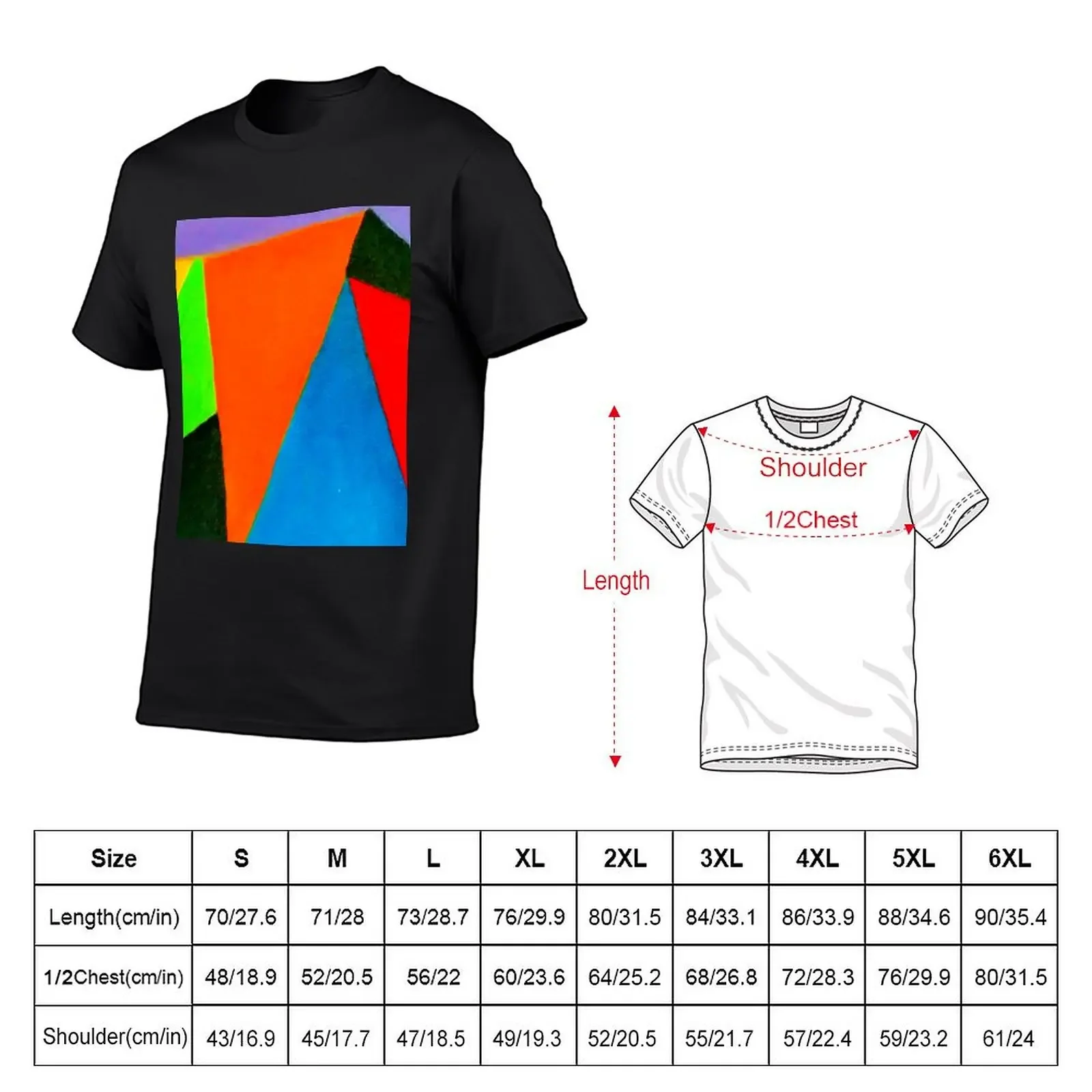 T-Shirt Triangles Multicolores pour Homme, Vêtement Hip Hélicoptère, Pack Graphique Sublime