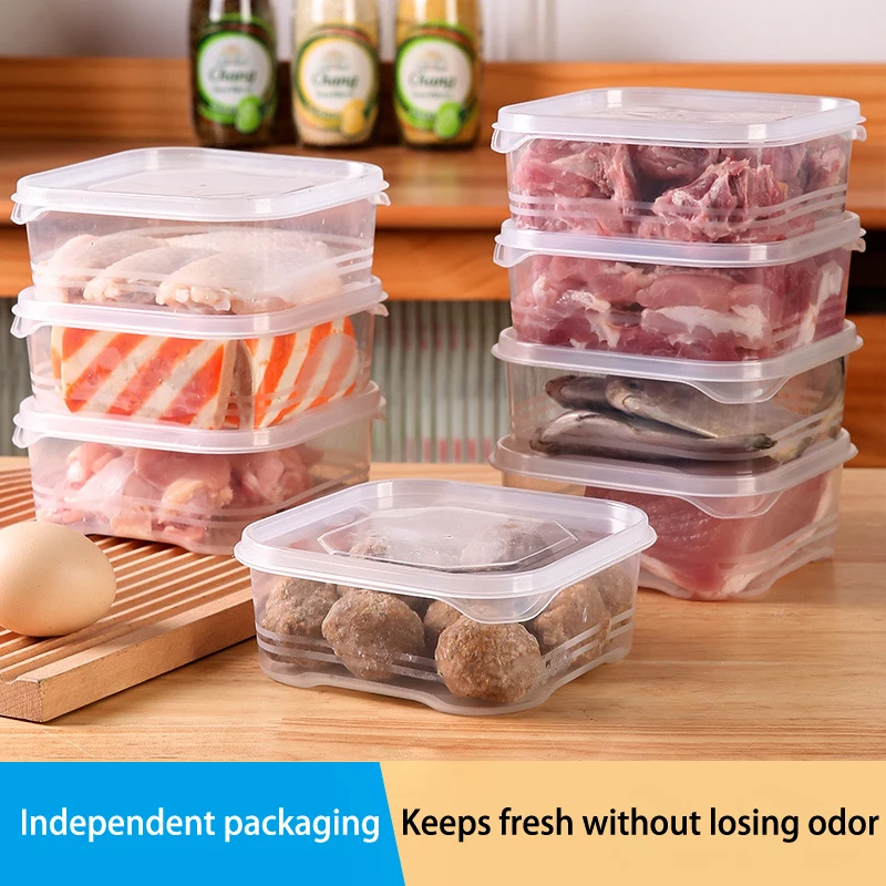 Frigorifero carne congelata verdure portatili scatola fresca con coperchi cipolla zenzero aglio custodia trasparente scatola di immagazzinaggio del formaggio