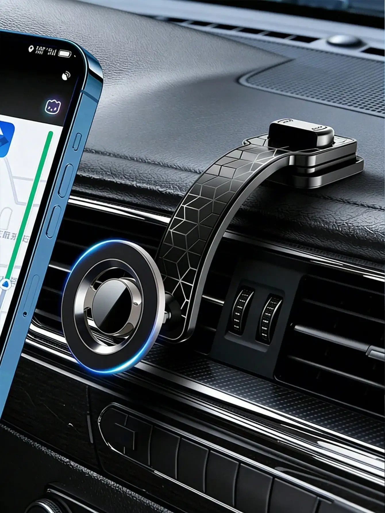 Flexible magnetische Auto-Handyhalterung – verstellbarer Arm aus Aluminiumlegierung, 360° °   Drehbar, universell passend für iPhone und alle Smartphones