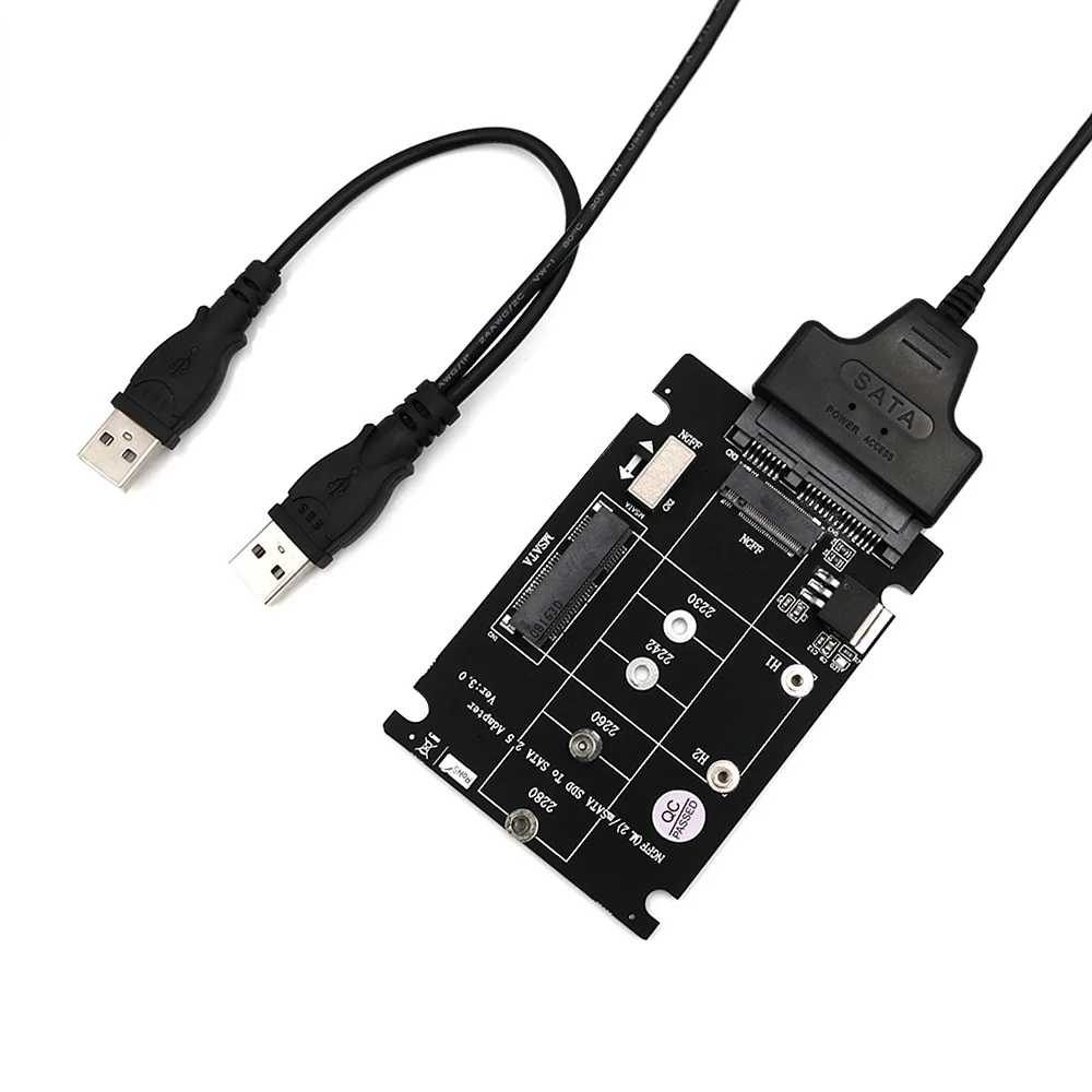 2 in 1 Combine M.2 NGFF Key B & MSATA SSD To USB 2.0 Adapter ,sata to Usb,sata to Usb 3.0