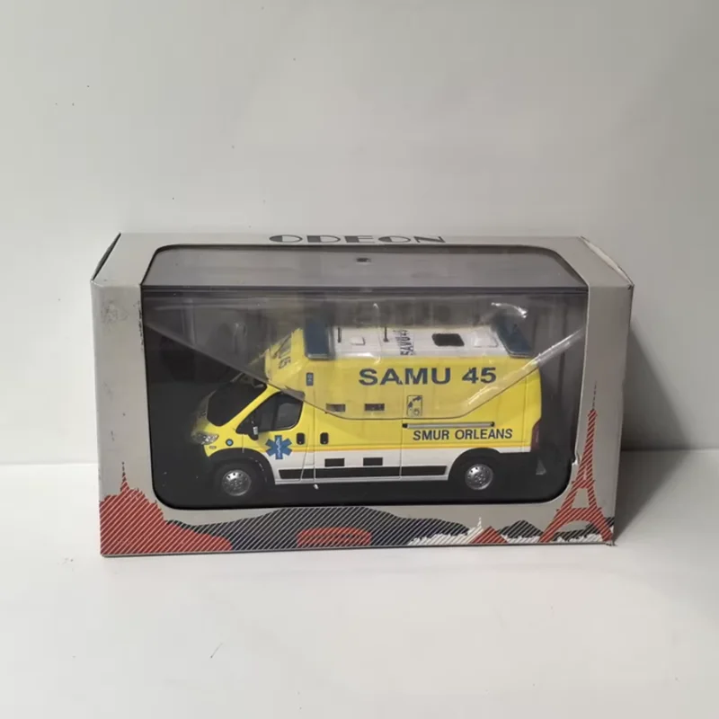 ODEON 1:43 échelle Ducato AR SAMU 45 alliage Simulation modèle de voiture Collection statique décoré cadeaux de vacances jouets Souvenir cadeau
