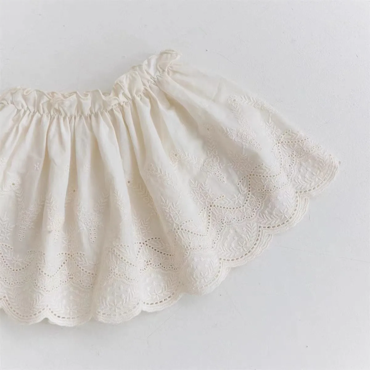 2024 Summer Baby Girl Skirt Cotton Lace Embroidered Toddler Princess Skirt Sweet Girls Infant All Match Tutu Skirts