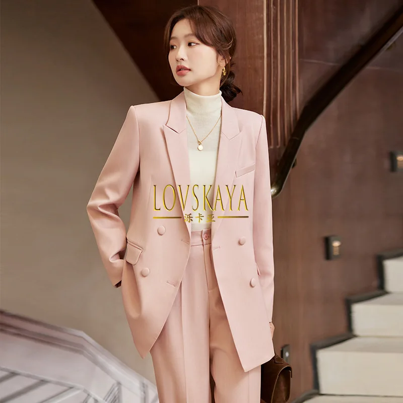 Mid length casual suit set spring and autumn new women's professional clothing