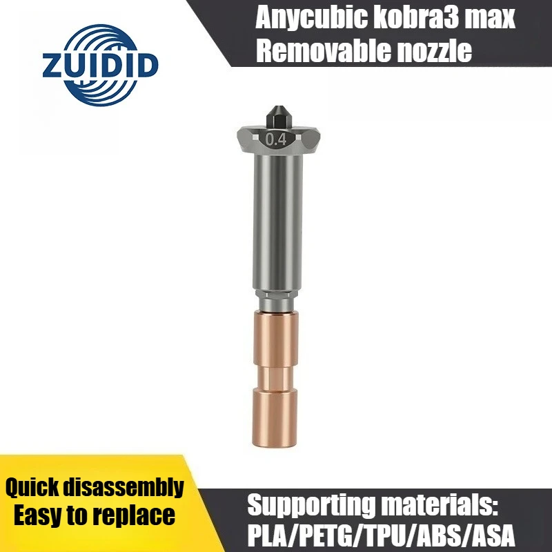 

ZUIDID 3D Printer Accessories Kobra3 Max Upgrade - Detachable Integrated Nozzle All-metal Integrated Design Easy To Replace