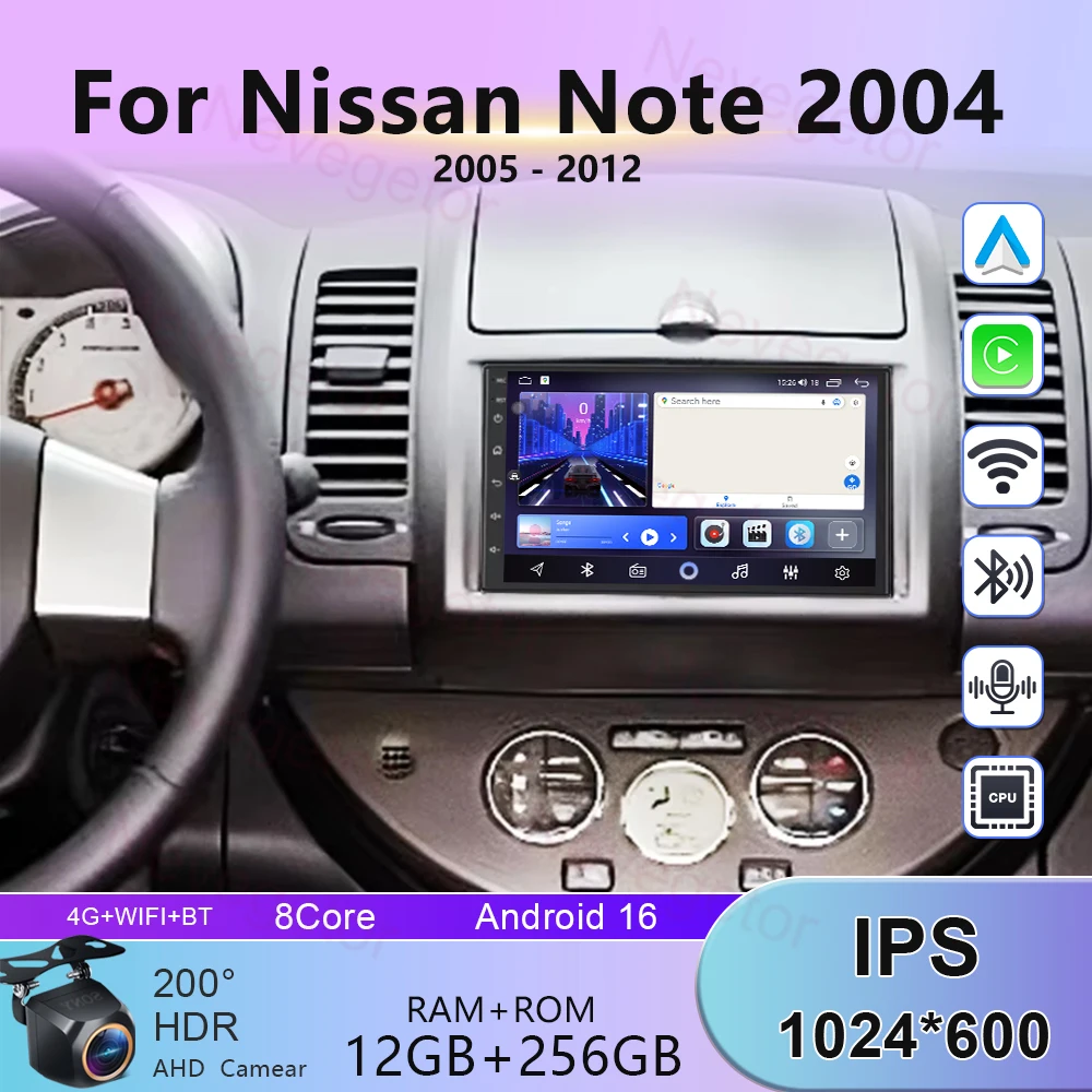 4G+WiFi For Nissan Note 2004 2005 2006 2007 2008 - 2012 GPS Navigation Video Car Radio GPS Automotive Multimedia Car Monitor DVD