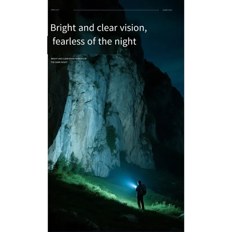 【FAMILY GATHERING】Ultra-Bright Solar-Powered LED Flashlight-Long-Lasting, COB Work Light-Multi-Function For Outdoor Activities