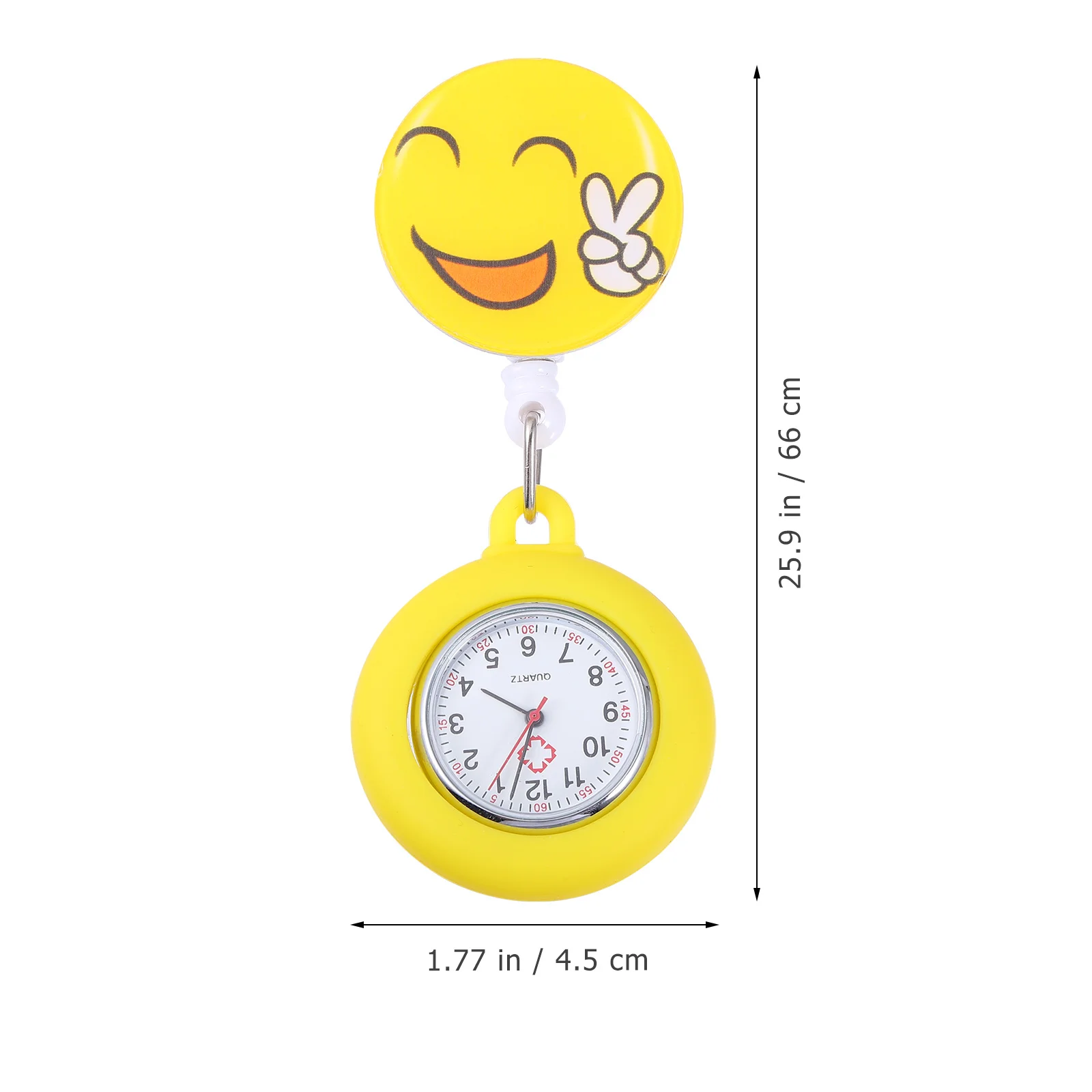 1 قطعة الكرتون ممرضة سبيكة كليب على التمريض ساعة التلبيب فوب للنساء دائم معلقة ساعة جيب إلكترونية #6